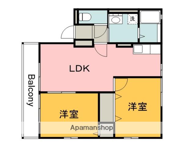 フュチュールM(2LDK/1階)の間取り写真