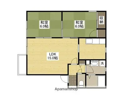 フレグランス中山上(2LDK/2階)の間取り写真