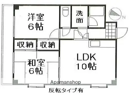 プーテゥジュール1番街(2LDK/8階)の間取り写真