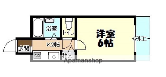 メルカード弐番館(1K/3階)の間取り写真