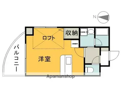 グランドポレストーネ竹屋(ワンルーム/11階)の間取り写真