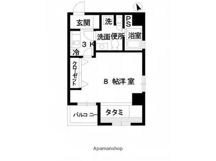 セレクト縮景園(1K/6階)の間取り写真