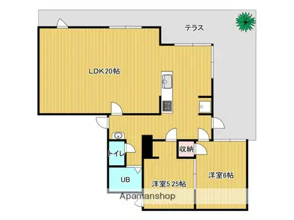 ベルエール牛田(2LDK/1階)の間取り写真
