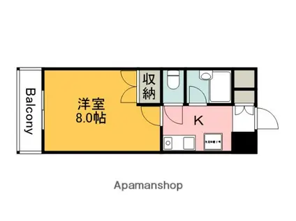 NAKASHIMA BLD(1K/4階)の間取り写真