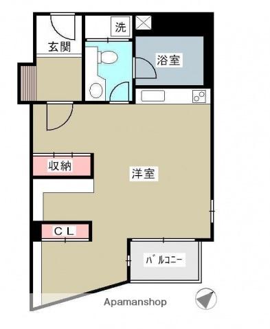 ナビオナルト(ワンルーム/5階)の間取り写真