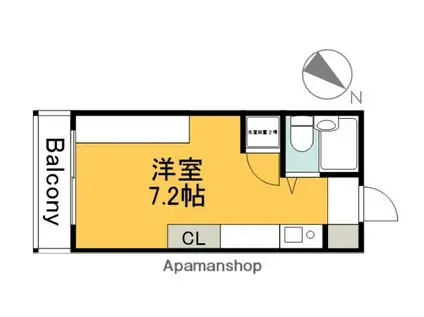藤崎ビル2(ワンルーム/2階)の間取り写真