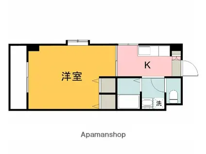 フレーバー(1K/1階)の間取り写真