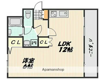スカイシティ5番館(ワンルーム/6階)の間取り写真