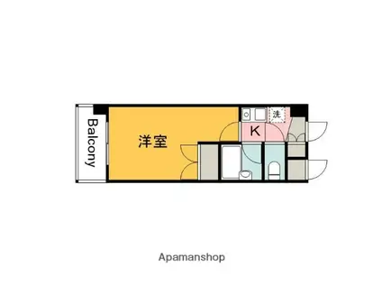 CALM落合(1K/4階)の間取り写真