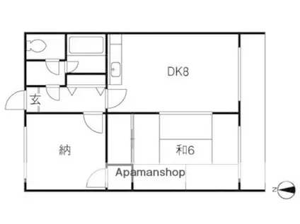 第3好木ビル(1SDK/5階)の間取り写真