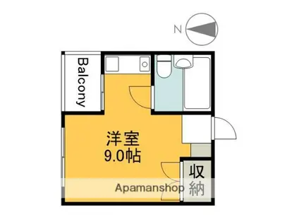 サニーベル住吉(ワンルーム/4階)の間取り写真