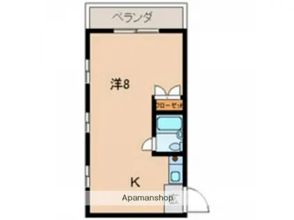 MKコーポ(ワンルーム/5階)の間取り写真