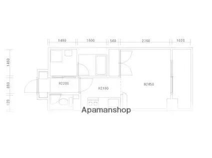 ル・アーブル宇品(ワンルーム/4階)の間取り写真