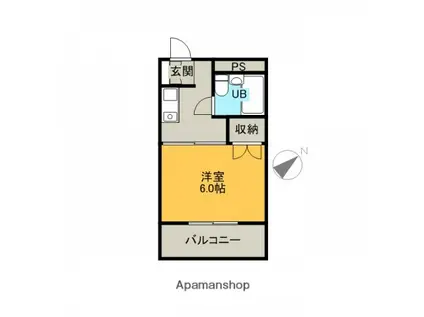 クレスト庚午北(1K/3階)の間取り写真