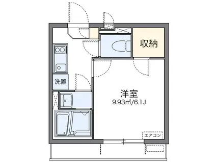 レオネクストラフェリア(1K/3階)の間取り写真