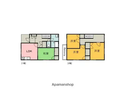 テラスM(2)(4DK)の間取り写真