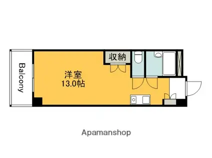 第2上竹ビル(ワンルーム/1階)の間取り写真