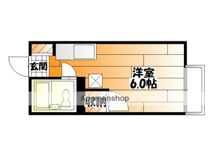 グランツ高須(ワンルーム/1階)の間取り写真