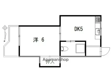 コーポ吉田(1DK/3階)の間取り写真