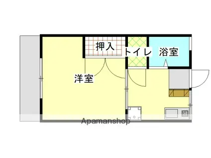 TOMOハイムA棟(1K/2階)の間取り写真