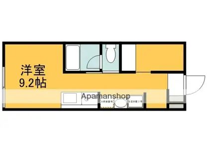 ポルトボヌール府中柳ヶ丘(ワンルーム/1階)の間取り写真