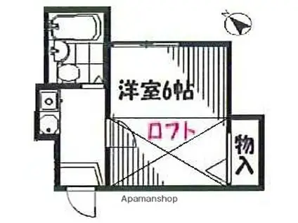 RAFFINE KUSATU(1K/1階)の間取り写真