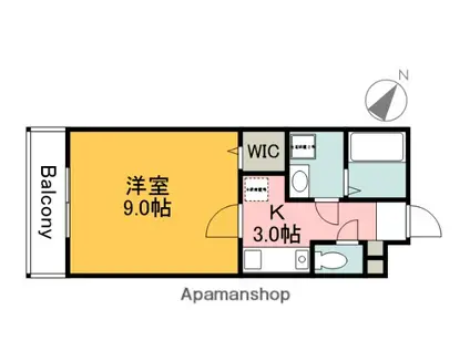 PLEIN SOLEIL 東本浦(1K/1階)の間取り写真