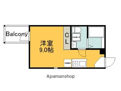 SAKURAGE(ワンルーム/3階)の間取り写真