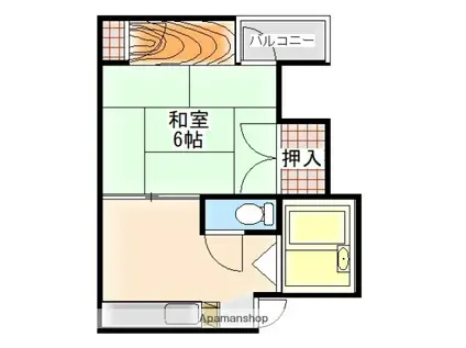 エクセルマンション府中A棟(1DK/3階)の間取り写真