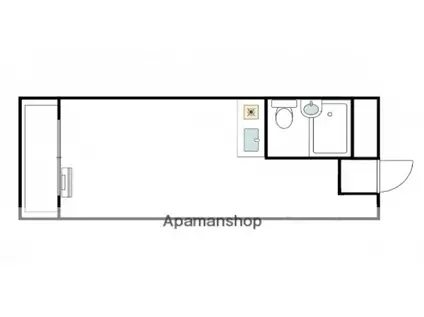 T-FOREST可部Ⅱ(ワンルーム/1階)の間取り写真
