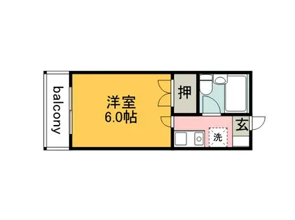 カーサ駅前(1K/3階)の間取り写真