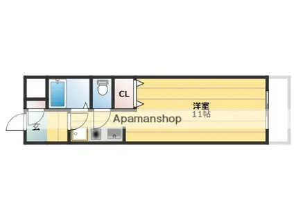 ロワールタケウチ(ワンルーム/1階)の間取り写真