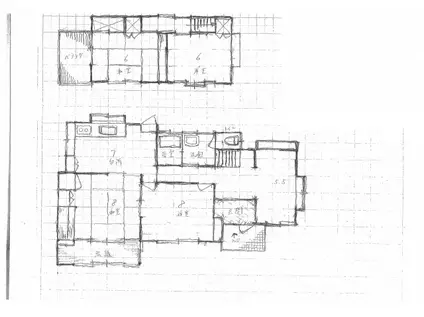 広島県広島市東区 2階建 築55年(5DK)の間取り写真