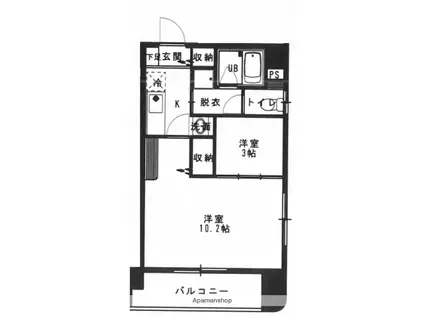 第7ハートビル(2K/5階)の間取り写真
