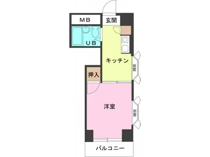 CK東雲ビル(1K/5階)の間取り写真