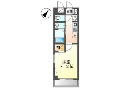 ファミールK(1K/3階)の間取り写真