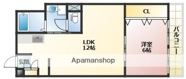 正本マンション(1LDK/1階)の間取り写真