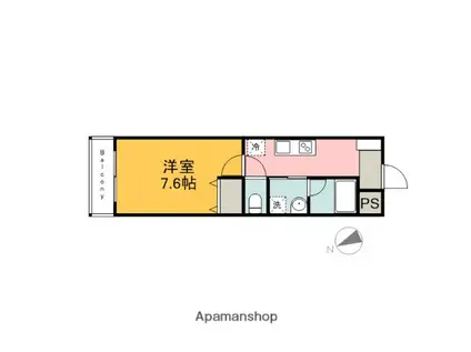 PABLO観音本町1(1K/8階)の間取り写真