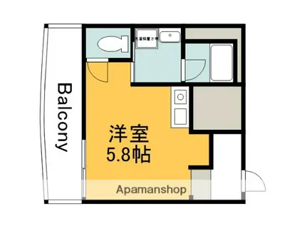 NOKOⅡ(ワンルーム/5階)の間取り写真