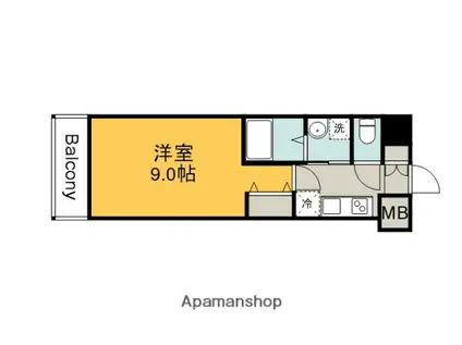 URBAN SPIRE 広島(1K/8階)の間取り写真