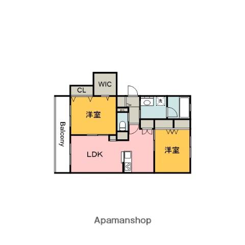 メゾン・ヘーベル東野(2LDK/2階)の間取り写真