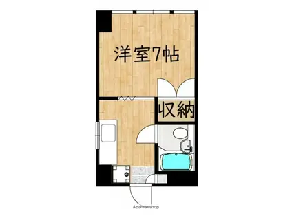 第二住原ビル(ワンルーム/2階)の間取り写真