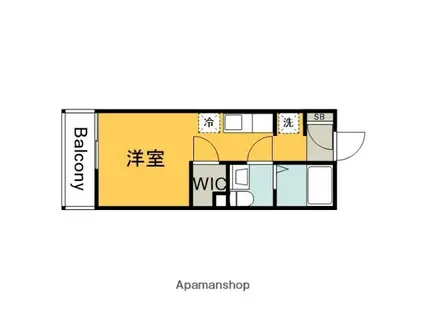 COLLINA扇園(ワンルーム/2階)の間取り写真