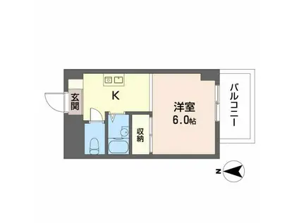 第1NSビル(1K/7階)の間取り写真