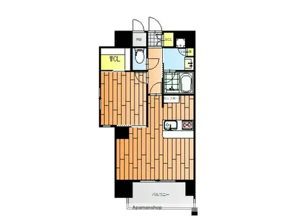 トラストコート中筋(1LDK/9階)の間取り写真