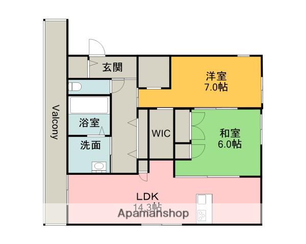 BORIKIしののめ和(2LDK/1階)の間取り写真