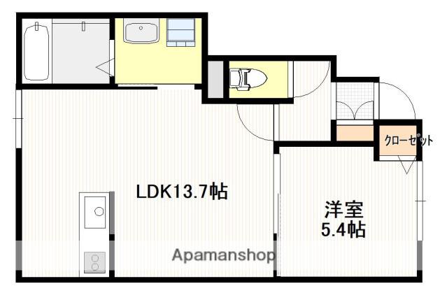 八幡5丁目アパート(1LDK/1階)の間取り写真