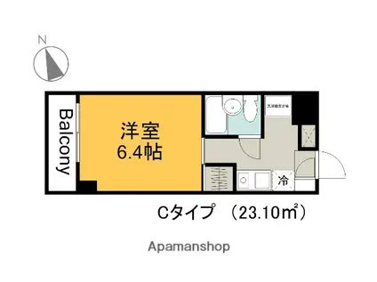 ホワイトシャトー(1K/5階)の間取り写真