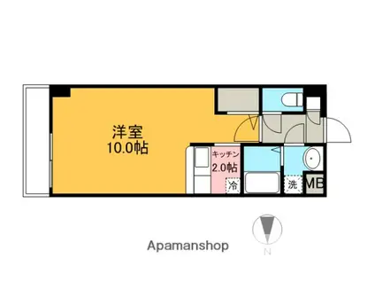 かみの井館(1K/2階)の間取り写真