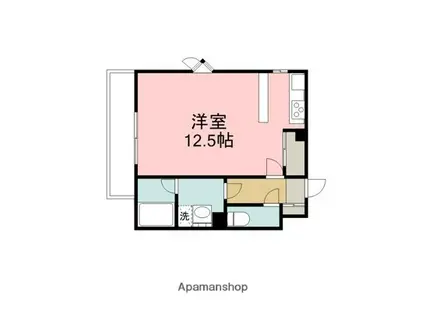 パークビスタ中央(ワンルーム/2階)の間取り写真